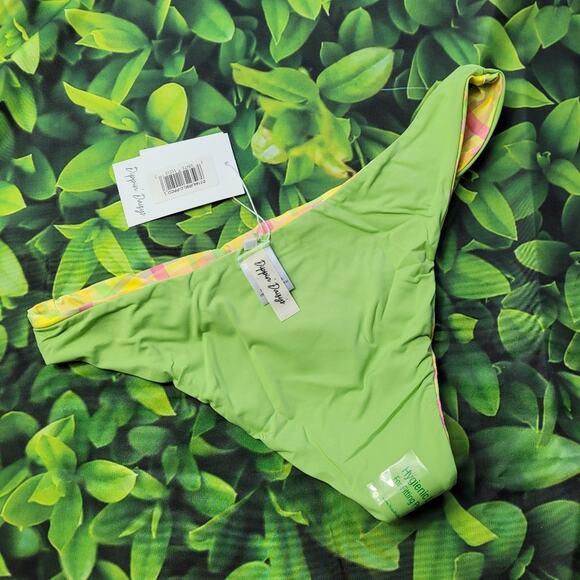 NWT Dippin' Daisy's Reversible Nocturnal Plaid Bikini Bottom size Large - Picture 8 of 16